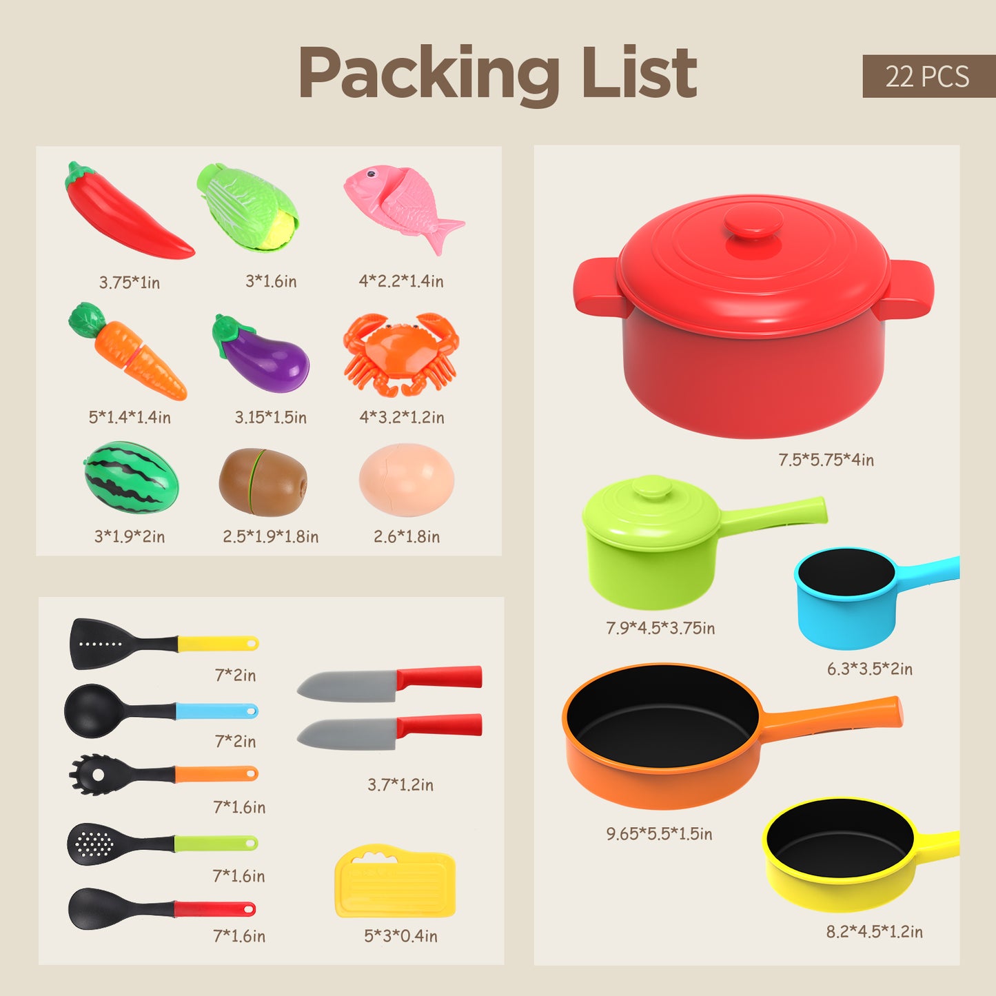 Kitchen Pretend Play Toys Kitchen Cooking Playset for Kids(RED) - GILOBABY