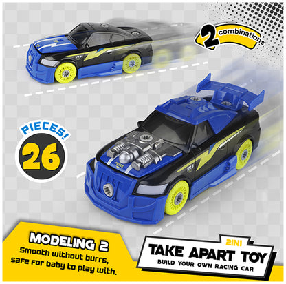 Take Apart Racing Car 26 PCS Assembly Car Toys for Kids - GILOBABY