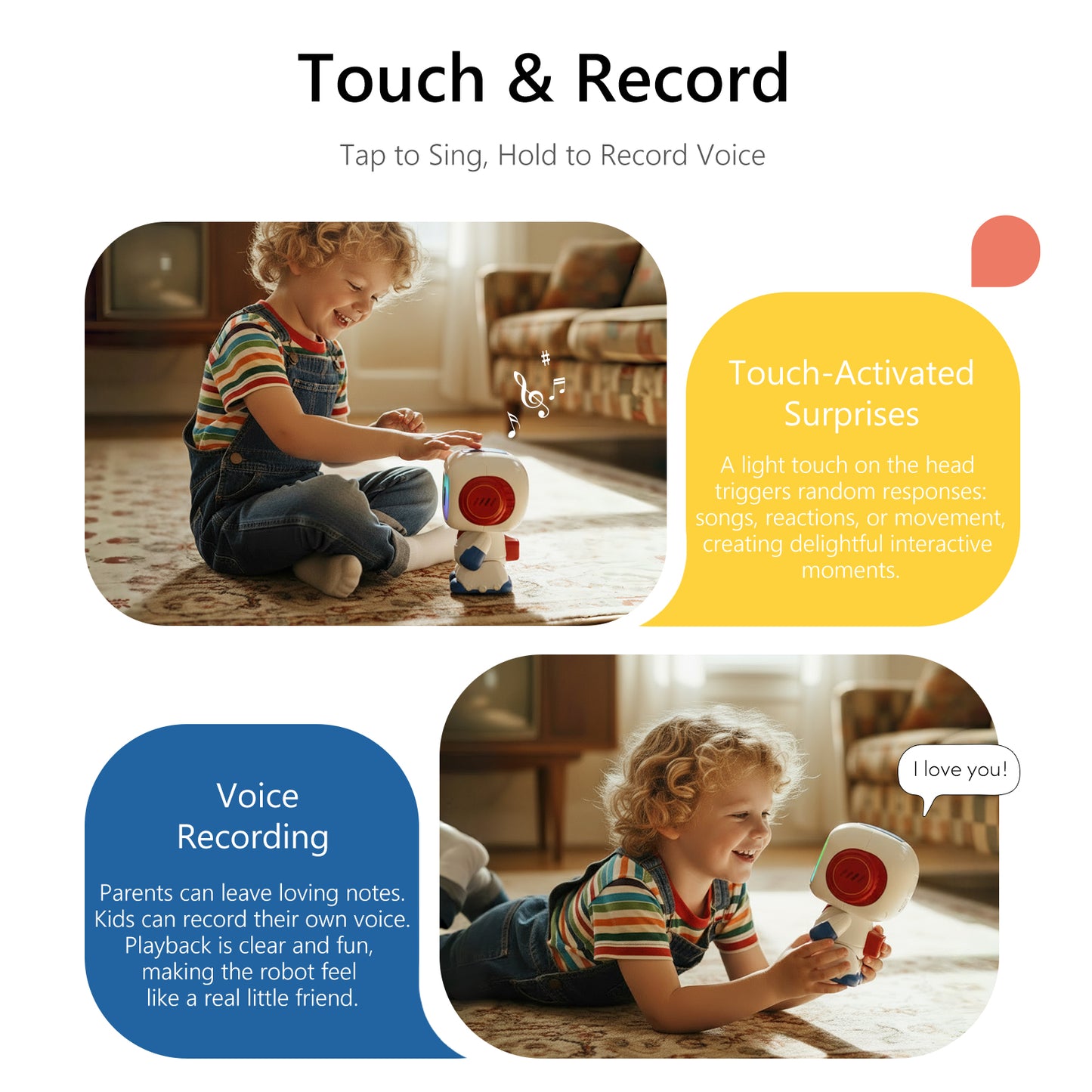 GILOBABY Programmable RC Robot Toy for Boys & Girls--Blue-r