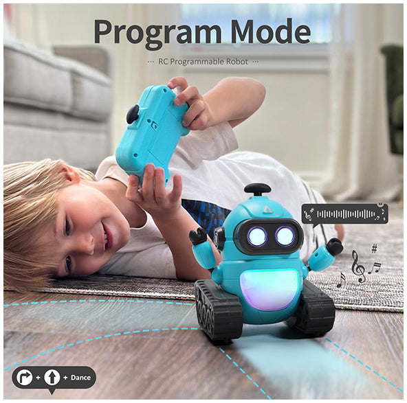 Remote Rechargeable Light Show Control Robot 2.4GHz RC Robot Toy for Kids - GILOBABY