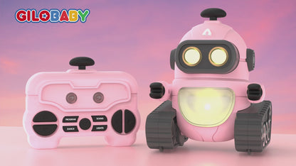 Remote Rechargeable Light Show Control Robot 2.4GHz RC Robot Toy for Kids - GILOBABY