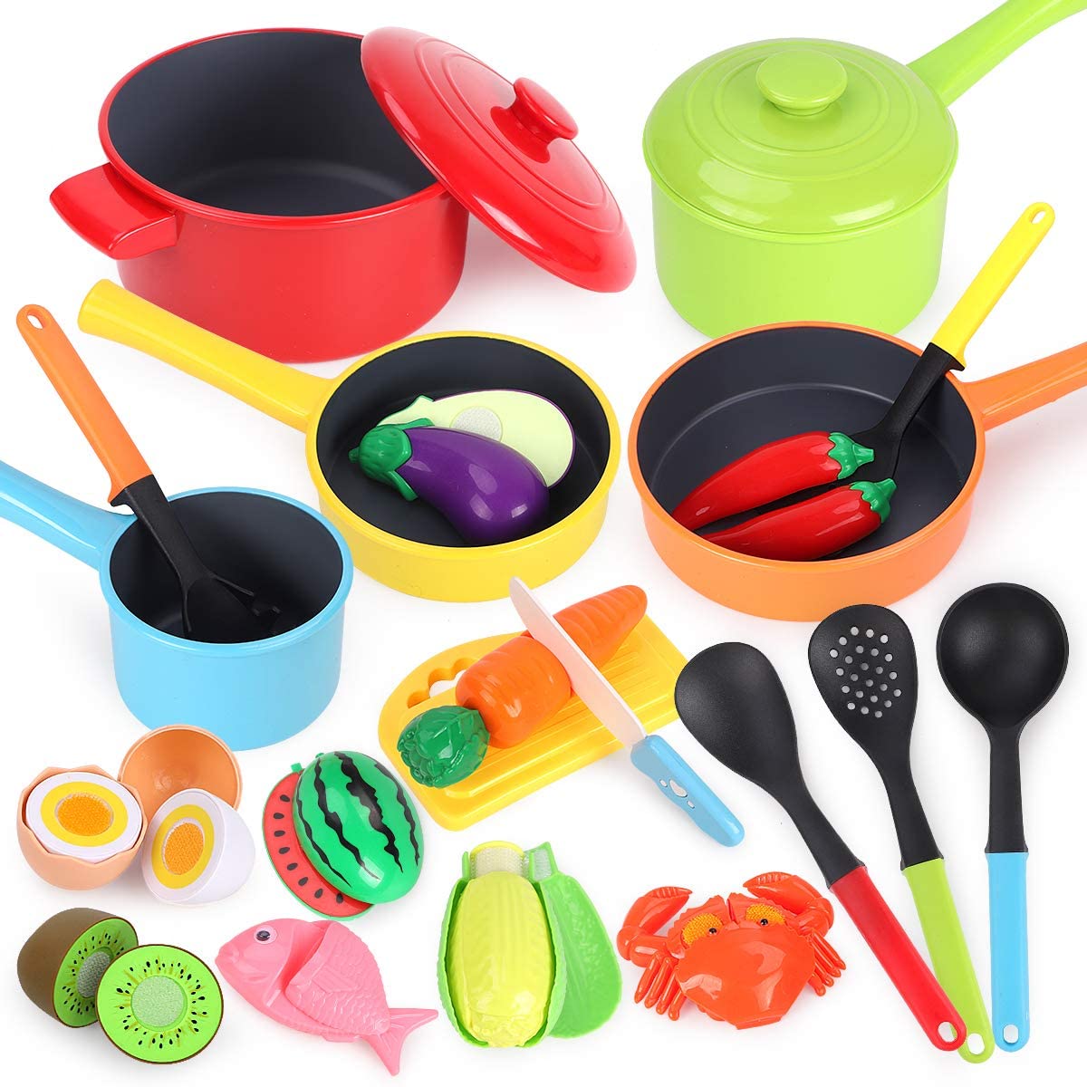 Kitchen Pretend Play Toys Kitchen Cooking Playset for Kids - GILOBABY