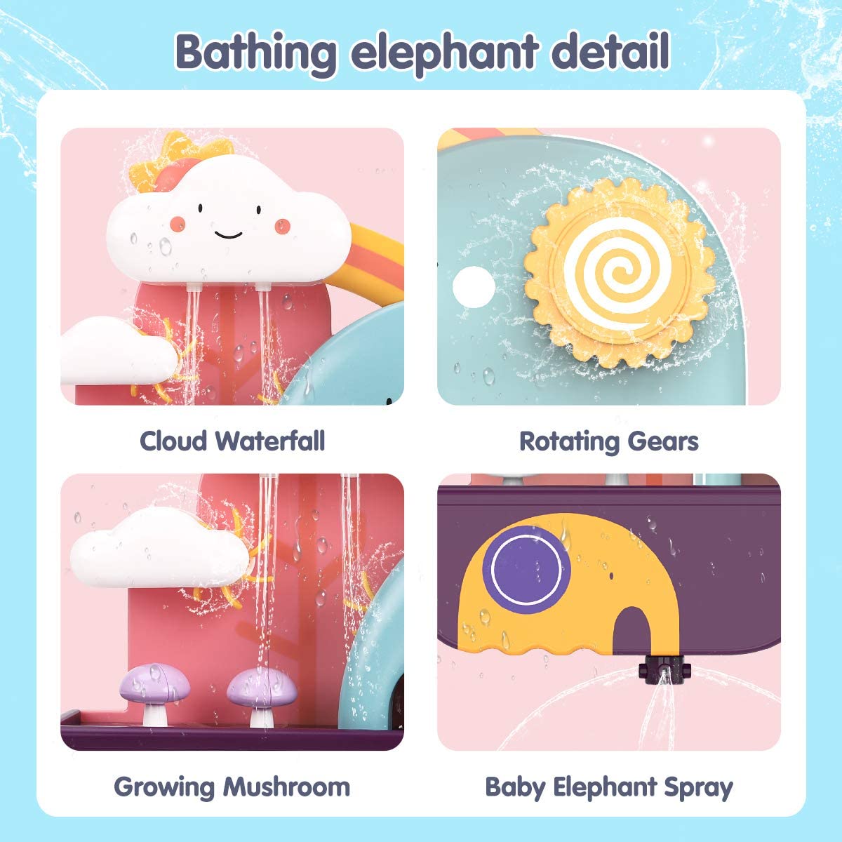 Baby Bathtub Wall Toy Interactive Fun Bath Toys for Toddler - GILOBABY