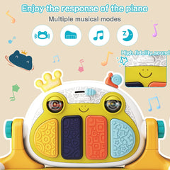 Baby Play Mat 4PCS Baby Activity Gym Mat with Piano Rattle - GILOBABY