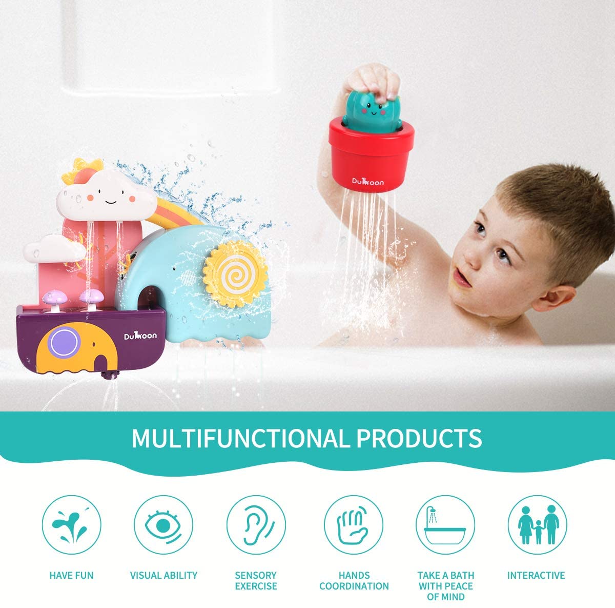 Baby Bathtub Wall Toy Interactive Fun Bath Toys for Toddler - GILOBABY
