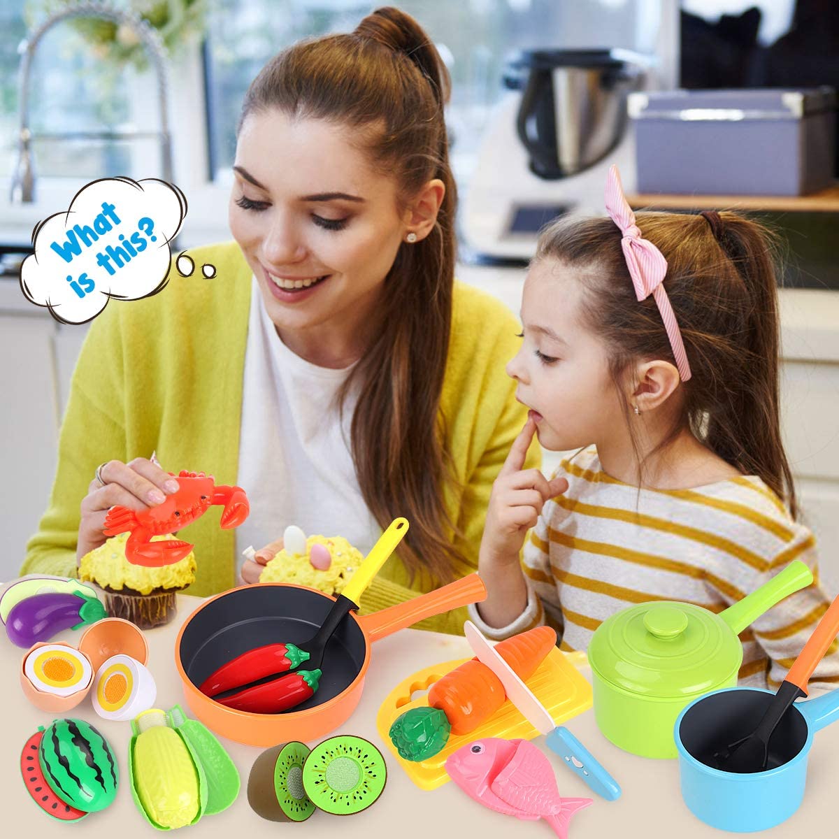 Kitchen Pretend Play Toys Kitchen Cooking Playset for Kids - GILOBABY